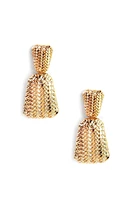 Textured Chevron Statement Earrings