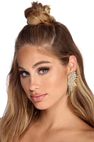 Winged Goddess Rhinestone Earrings