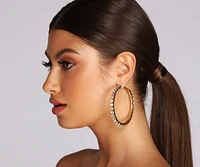 Rhinestone Queen Hoop Earrings