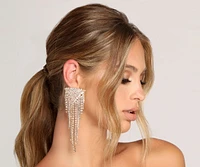 Sparkling On The Fringe Duster Earrings