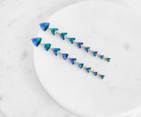 Triangle Gem Duster Earrings