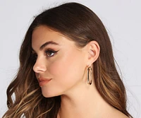 Trendy Oval Hoop Earrings