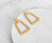 Trendy Textured Door Knocker Earrings