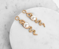 Slithering Pearl Duster Earrings