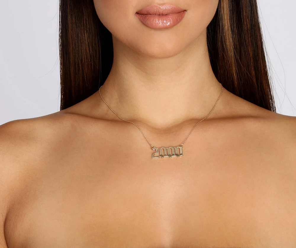 2000 Script Necklace