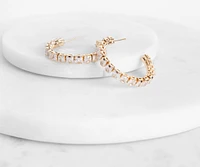 Baguette Small Hoops