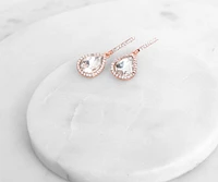 Teardrop Halo Earrings