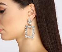 Properly Posh Rhinestone Door Knocker Earrings