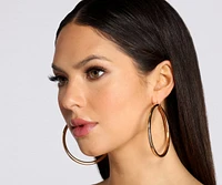 3 Pack Mixed Metal Tube Hoop Earrings