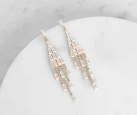 Darling Doll Baguette Chandelier Earrings