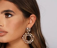 Gem Glamour Hoop Earrings