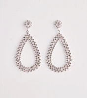 Dazzle Queen Teardrop Rhinestone Earrings