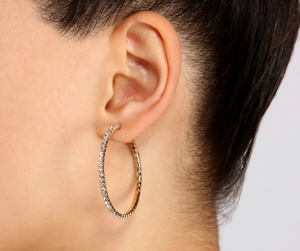 She’s Got it Rhinestone Hoops