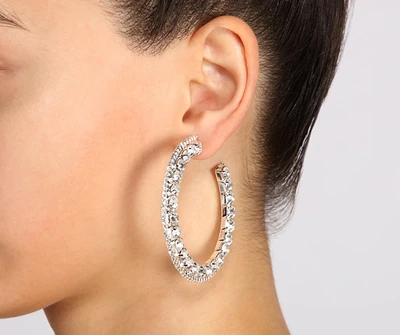 Double Rhinestone Hoops