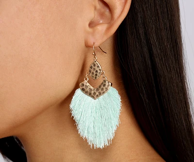 Fab Day Tassel Fan Earrings