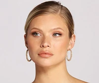 Rhine And Shine Tube Hoop Earrings