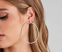 Glam It Up Rhinestone Hoop Earrings