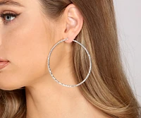 Glam It Up Rhinestone Hoop Earrings