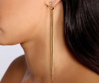 Metal Fringe Duster Earrings