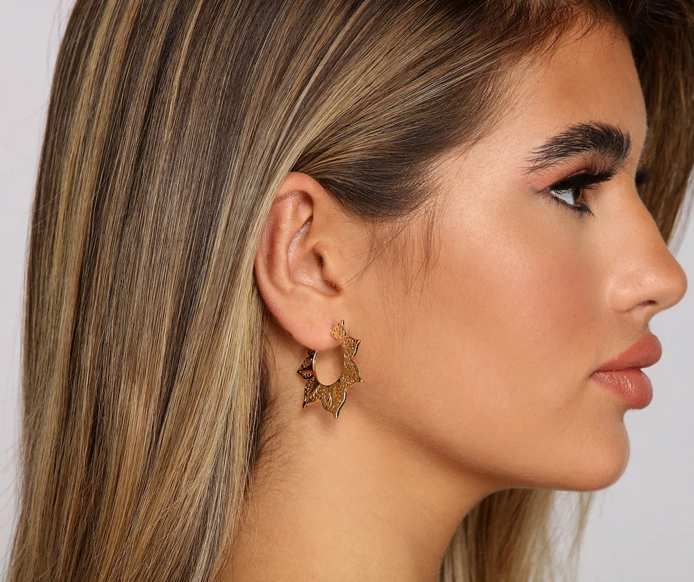 Boho Beauty Detailed Hoop Earrings