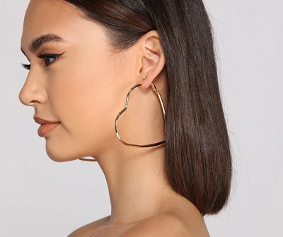 Heart of Glam Hoop Earrings