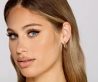 Trendy Double-Layered Hoop Earrings Set