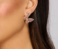 Butterfly Beauty Rhinestone Stud Earrings