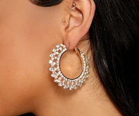 Encircled In Luxe Rhinestone Hoops