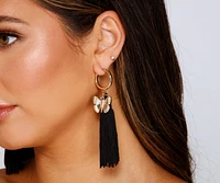 Butterfly Girl Tassel Earrings