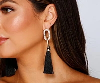 On Trend Glam Tassel Earrings