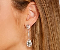 Shine On Teardrop Halo Earrings