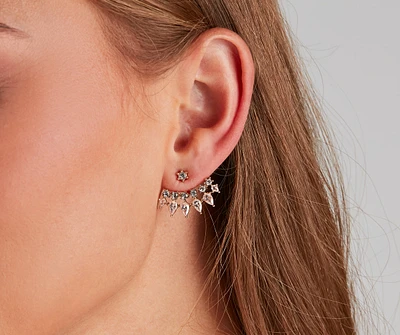 Dainty Detailed Rhinestone Stud Earrings