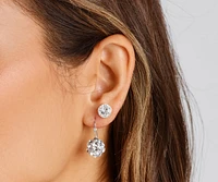 Classy And Chic Rhinestone Earrings Set