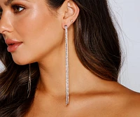 Rhinestone Romance Fringe Earrings