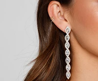 Bling It On Rhinestone Linear Earrings