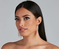 Alluring Glamour Fringe Hoop Earrings