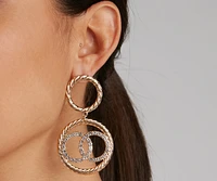 Luxe Radiance Hoop Statement Earrings