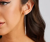 Dainty Glam Rhinestone Drop Earrings