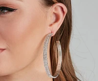 Party Time Rhinestone 3-Row Hoops