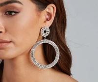 Lady Rhinestone Hoops