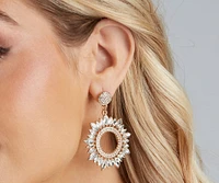 So Fine In Rhine Statement Earrings