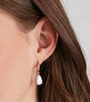 Stunning Diva Cubic Zirconia Teardrop Earrings