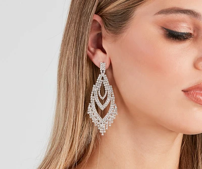 Head-Turning Fringe Trim Earrings