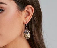 Fan Dance Stone Accent Earrings