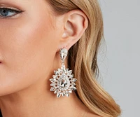 Statement Rhinestone Spike Earrings