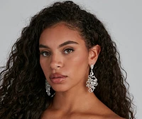 Glam Soirée Crystal Chandelier Earrings