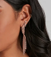 Twist Statement Rhinestone Earrings