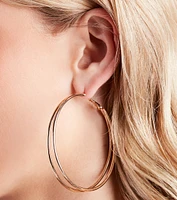 Extra Shine Layered Hoop Earrings