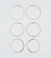 Simply Sleek Three-Pack Hoop Earrings Set