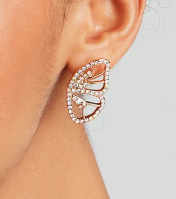 Enchanting Sparkle Butterfly Earrings